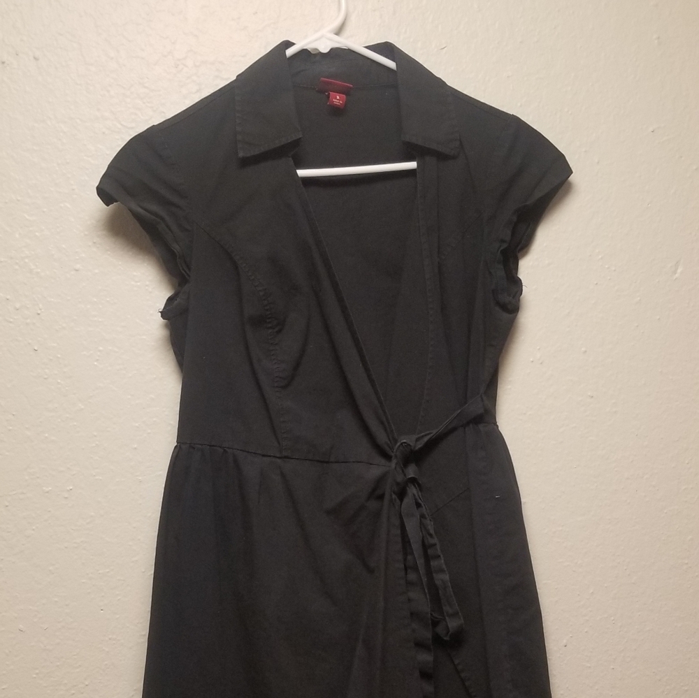 Black wrap dress